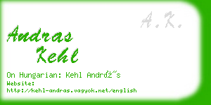 andras kehl business card